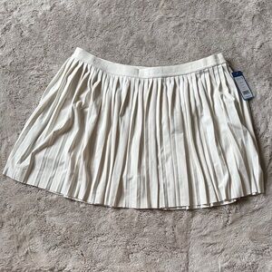 Prince Cream Pleated Mini Skirt